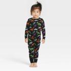 Toddler Halloween Dino Skeletons Matching Family Pajama Set - Hyde & Eek! Boutique Black