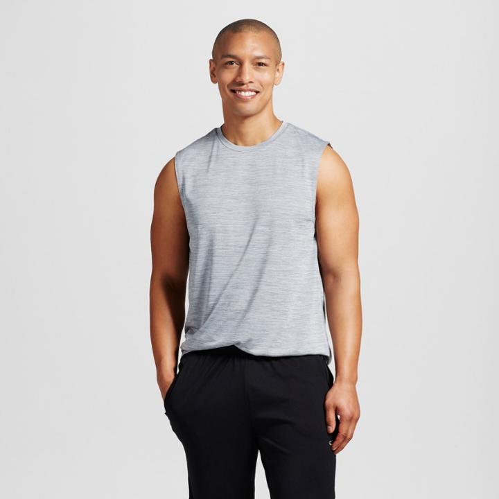 Men's Sleeveless Tech T-shirt - C9 Champion Concrete Grey Heather S, Concrete Heather