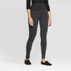 Women's Seamless High Waist Houndstooth Sweater Leggings - A New Day Black/charcoal S/m, Size: Small/medium, Gray