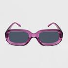 Women's Checker Rectangle Sunglasses - Wild Fable Pink