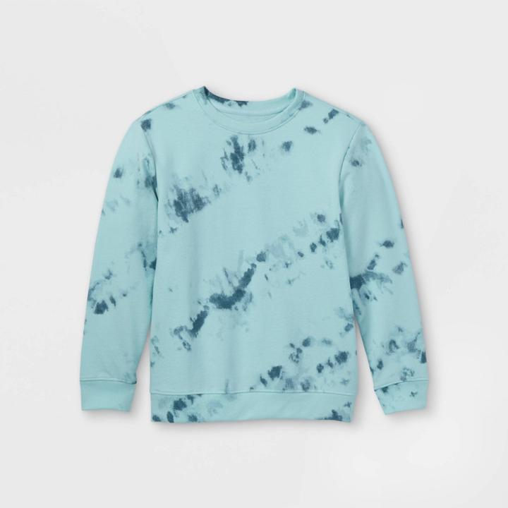Boys' Tie-dye French Terry Crewneck Sweatshirt - Cat & Jack