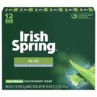 Irish Spring Aloe Vera Bar Soap For Body And Hands - Washes Away Bacteria - 12pk