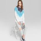 Women's Long Sleeve Tie-dye T-shirt - Wild Fable Blue