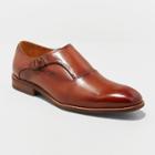Men's Keanu Leather Monk Strap Dress Shoes - Goodfellow & Co Tan