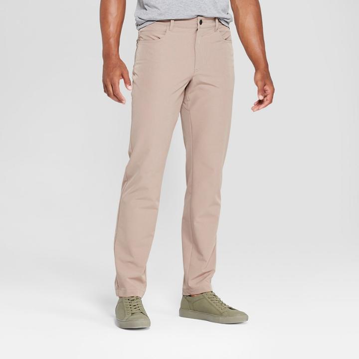 Mpg Sport Men's Slim Fit Stretch Woven Pants - Caribou 38x30, Caribou Khaki