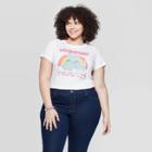 Target Women's Woodstock Music & Art Fair Plus Size Short Sleeve Graphic T-shirt (juniors') - White