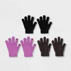 Girls' 3pk Solid Gloves - Cat & Jack