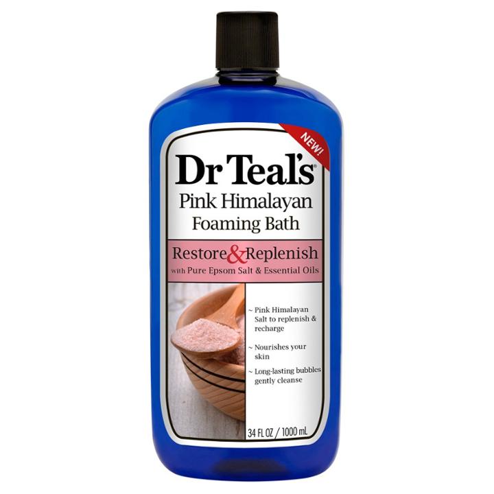 Dr Teal's Restore & Replenish Pure Epsom Salt & Essential Oils Pink Himalayan Foaming Bath