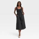 Women's Sleeveless Knit Woven Dress - Who What Wear Black