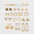 Star And Safety Pin Multi Earring Set 18pc - Wild Fable Gold