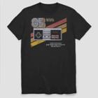 Adult Nintendo Game Controller Short Sleeve Graphic T-shirt - Black