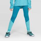 Girls' Color Blocked Performance Leggings - C9 Champion Turquoise Blue
