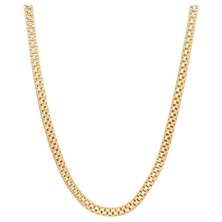 Tiara Gold Over Silver 24 Popcorn Link Chain Necklace, Size: 24 Inch, Yellow