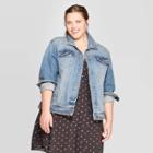 Women's Plus Size Jean Jacket - Universal Thread Medium Wash