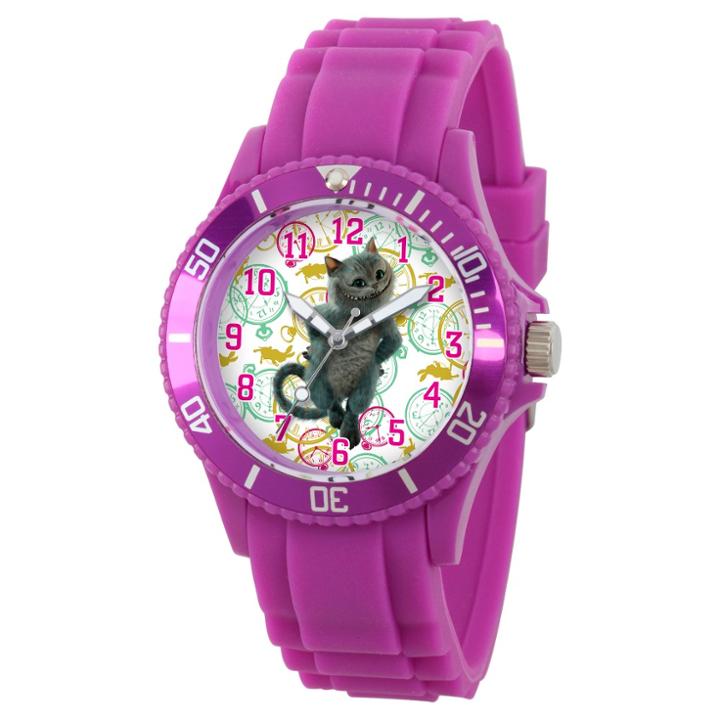 Women's Disney Alice Through The Looking Glass The Cheshire Cat Purple Plastic Watch - Purple, Red