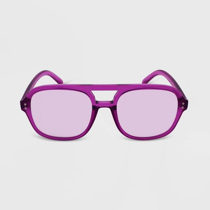 Women's Plastic Aviator Sunglasses - Wild Fable Berry Purple