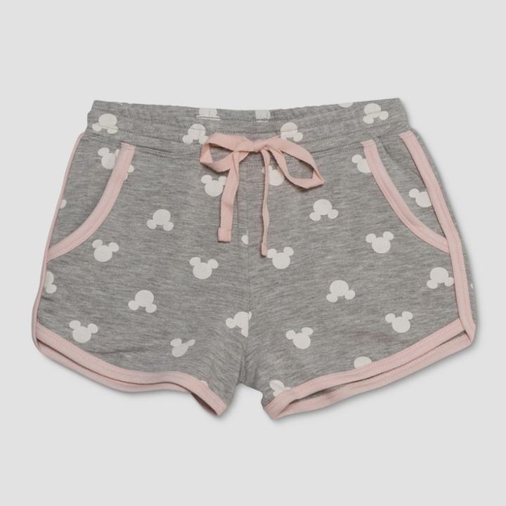 Junk Food Girls' Mickey Mouse Print Lounge Shorts - Gray
