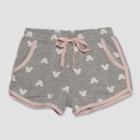 Junk Food Girls' Mickey Mouse Print Lounge Shorts - Gray