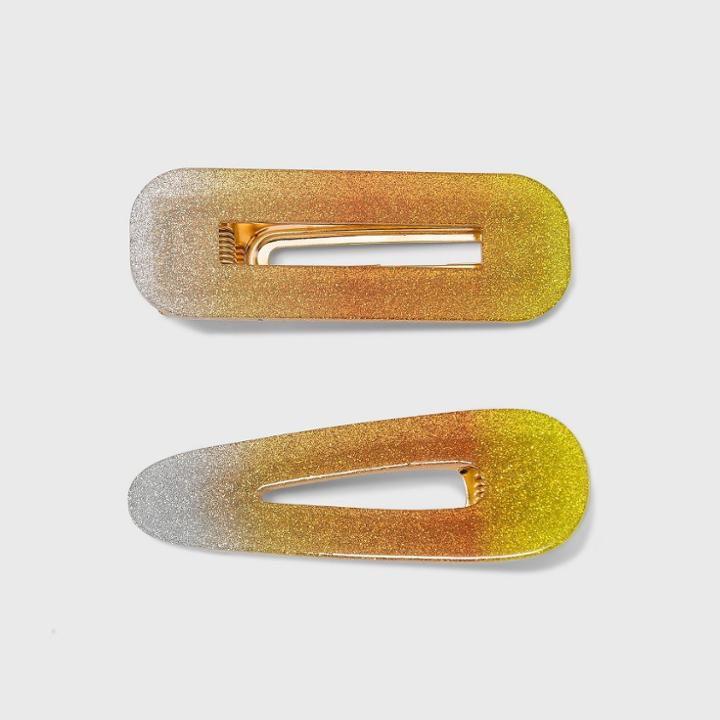 No Brand Ombre Glitter Candy Corn Snap Clip