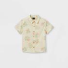 Toddler Boys' Desert Scene Short Sleeve Button-down Shirt - Art Class Cream