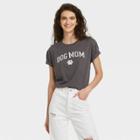 Modern Lux Women's Dog Mom Short Sleeve Graphic T-shirt - Gray