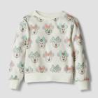 Disney Toddler Girls' Minnie Mouse Printed Pullover Sweatshirt - Cream