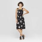 Women's Floral Print Strappy Square Neck Midi Dress - Xhilaration