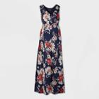 Maternity Floral Print Sleeveless Knit Dress - Isabel Maternity By Ingrid & Isabel Navy Xs, Women's, Blue