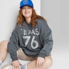 Women's Plus Size Ascot + Hart Texas Graphic Sweatshirt - Gray