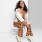 Women's Crafted Chunky Knit Cardigan - Wild Fable Brown Color Block