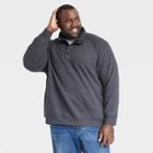 Men's Big & Tall 1/4 Zip Quilted Sweatshirt - Goodfellow & Co Black
