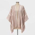 Women's Textured Striped Petite Kimono - Universal Thread Clay One Size, Women's, Orange