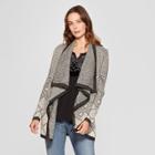 Women's Long Sleeve Waterfall Cardigan - Knox Rose Black