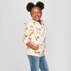 Girls' Cat Print Zip-up Fleece Hoodie - Cat & Jack Cream