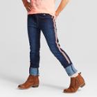 Girls' Super Skinny Tuxedo Stripe Jeans - Cat & Jack Dark Blue