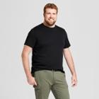 Men's Big & Tall Standard Fit Crew T-shirt - Goodfellow & Co Black