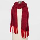 Women's Brushed Blanket Scarf - A New Day Red