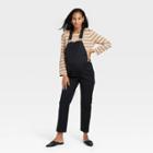 The Nines By Hatch Sleeveless Classic Cotton Twill Maternity Jumpsuit Black