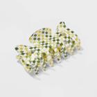 Jumbo Checkered Claw Hair Clip - Wild Fable Green