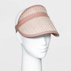 Women's Straw Visor Hat- Universal Thread Pink