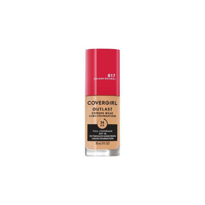 Covergirl Outlast Extreme Wear 3-in-1 Foundation With Spf 18 - 817 Golden Natural