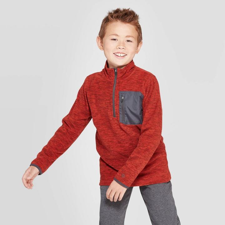 Boys' Fleece 1/4 Zip Pullover - C9 Champion Burnt Orange