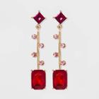 Gemstone Drop Earrings - A New Day Red