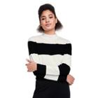 Women's Striped Mock Turtleneck Sweater - Victor Glemaud X Target Black/white Xxs