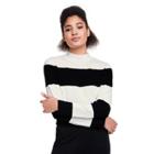 Women's Striped Mock Turtleneck Sweater - Victor Glemaud X Target Black/white Xxs