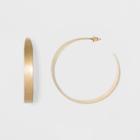Thick Metal And Open End Hoop Earrings - Universal Thread Gold