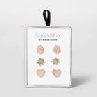 Sugarfix By Baublebar Druzy Stud Earring Gift Set - Rose Gold, Women's, Size: Small, Pink Gold