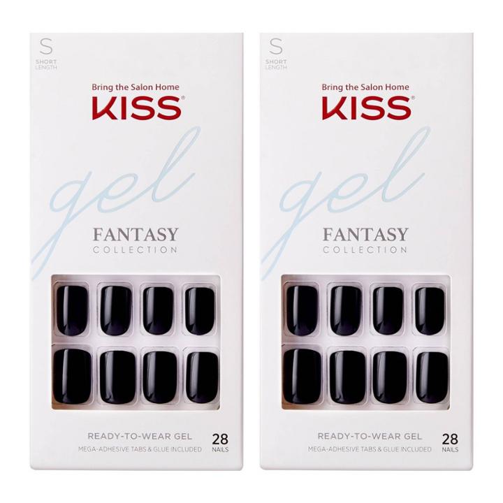 Kiss Nails Kiss Gel Fantasy Ready-to-wear Gel Nails - Black