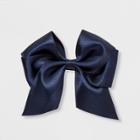 Girls' Satin Bow Clip With Tails - Cat & Jack Navy (blue)