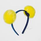 Girls' Glitter Paper Top With Pom Ears Headband - Cat & Jack Yellow